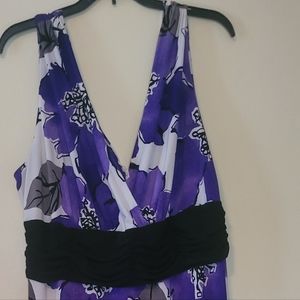 Women sleeveless dress ,20W,Jones New York asymmetrical hem